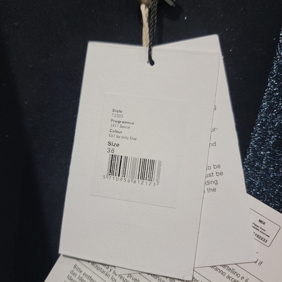 Ganni Shimmer Wrap Blue Dress - Picture 5 of 6